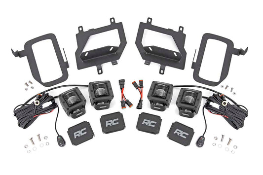 LED Light Kit | Fog Mount | Dual 2" Black Pairs | SAE | Ford F-150 (15-17)