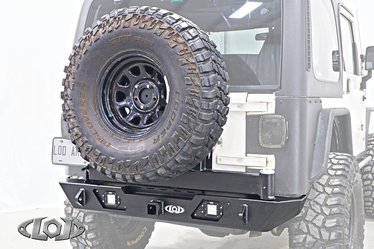 TJ/LJ/YJ Destroyer Rear Bumper w/ Tire Carrier