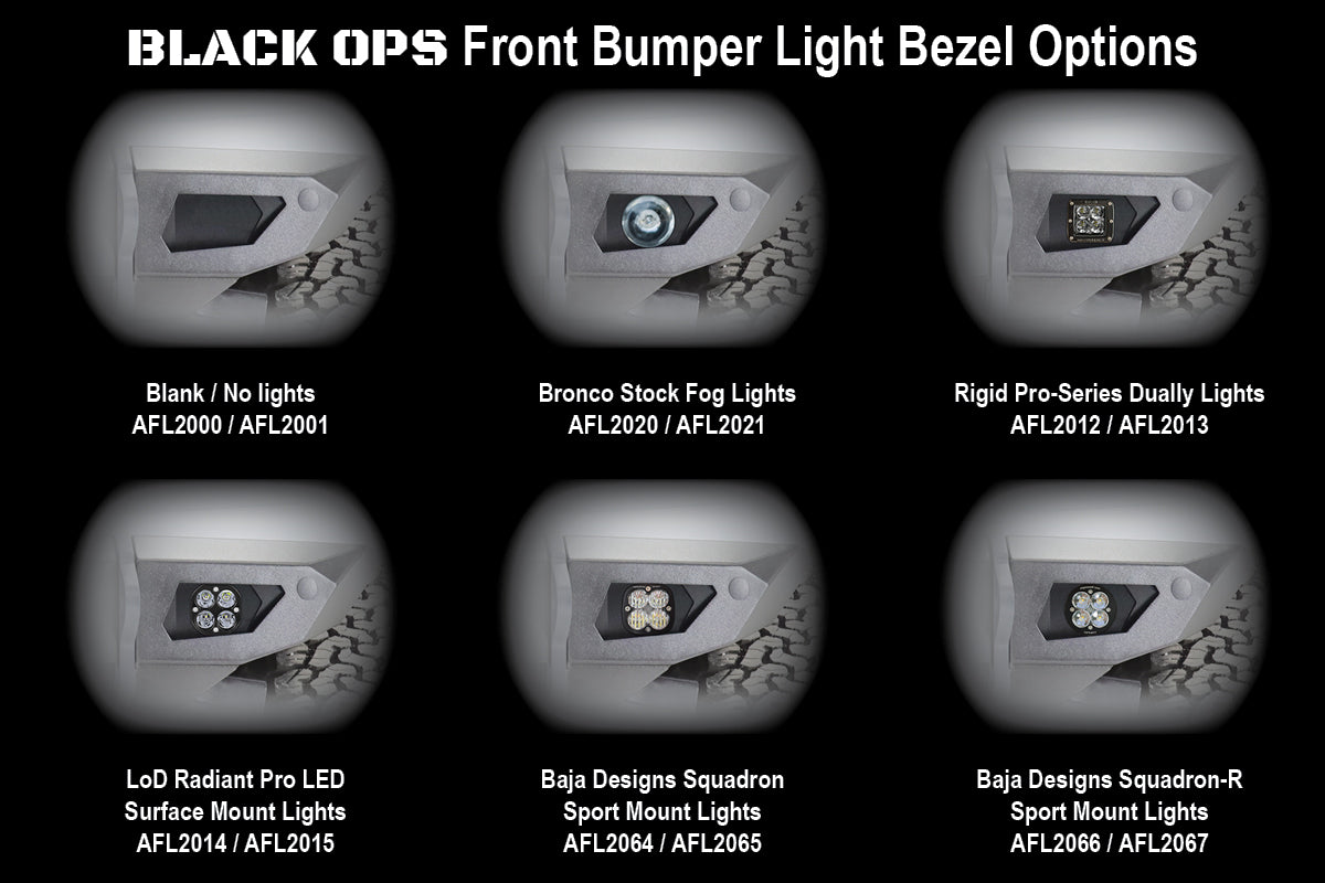 Black Ops Baja Squadron Front Fog Light Bezel (pair)