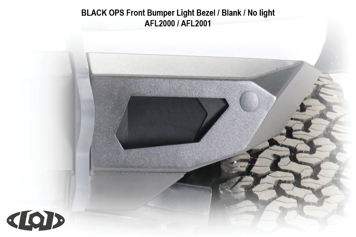Black Ops Blank Front Fog Light Bezel (pair)
