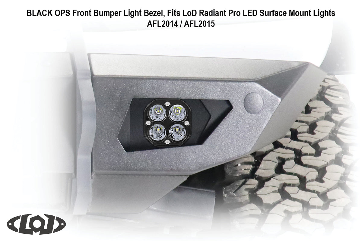 Black Ops LOD Radiant Pro Front Fog Light Bezel (pair)