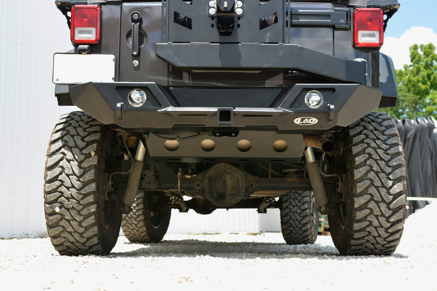 JK Destroyer Muffler Rear Skid Plate