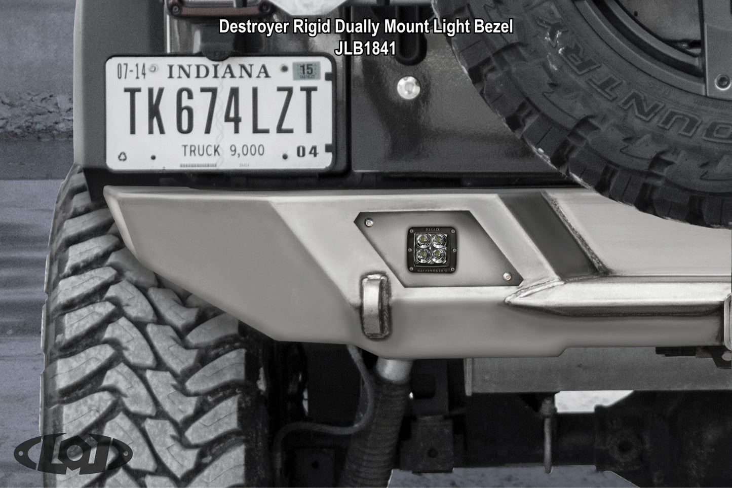 Destroyer Rear Light Bezel, Fits Rigid Pro-Series Dually Lights