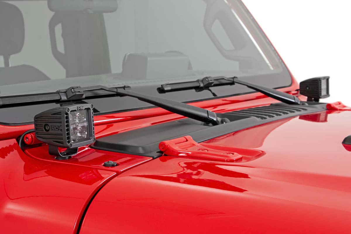 LED Light Kit | Cowl Mount | 2" Spectrum Pair | Jeep Gladiator JT/Wrangler JL (18-25)