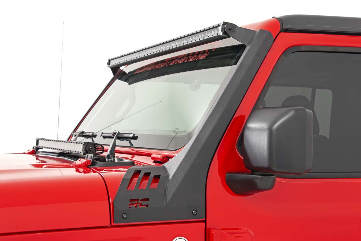 LED Light Kit | Windshield Mount | 50" BLK Dual Row | Jeep Gladiator JT/Wrangler JL (18-25)