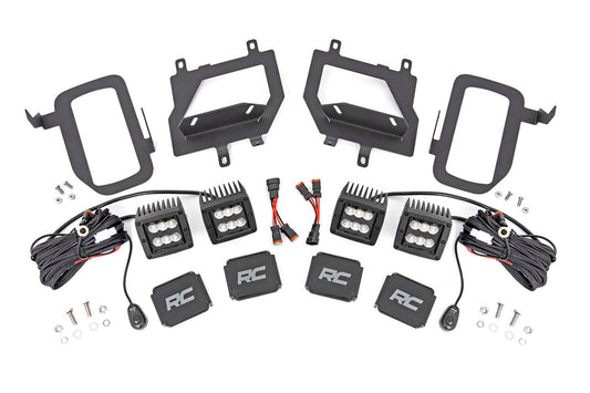 LED Light Kit | Fog Mount | Dual 2" Black Pairs | Flood | Ford F-150 (15-17)