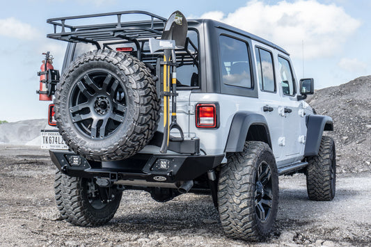 JL Destroyer Shorty Rear Bumper  w / Tire Carrier