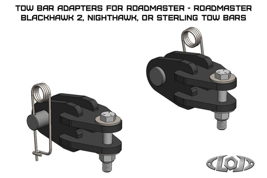 Tow Bar Adapters for Roadmaster Blackhawk 2, Nighthawk, or Sterling Tow Bars