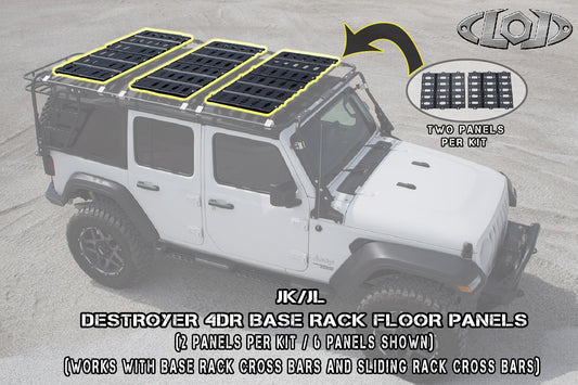 Destroyer Roof Rack Aluminum Floor Kit (2pcs)