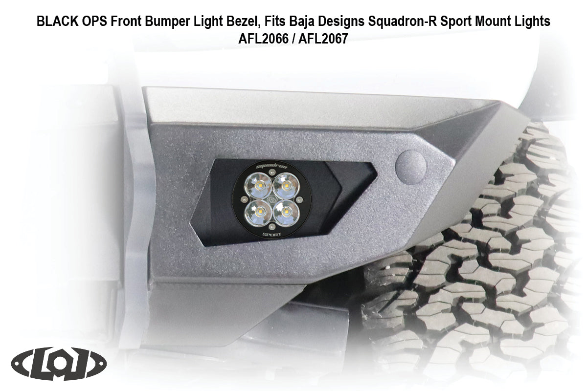 Black Ops Baja Squadron Round Front Fog Light Bezel (pair)