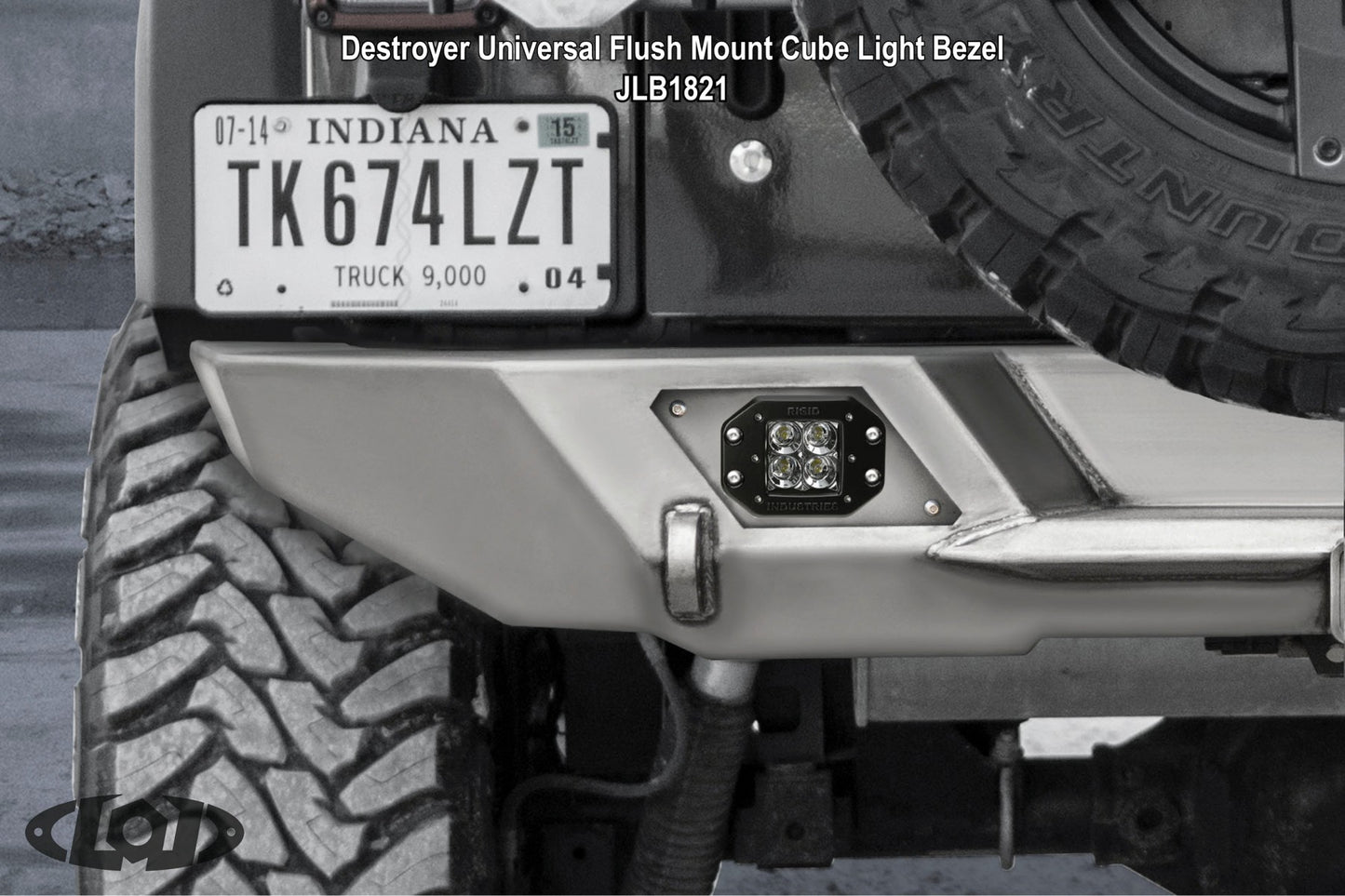 Destroyer Rear Light Bezel, Universal Flush Mount Cube lights